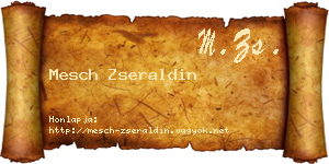 Mesch Zseraldin névjegykártya